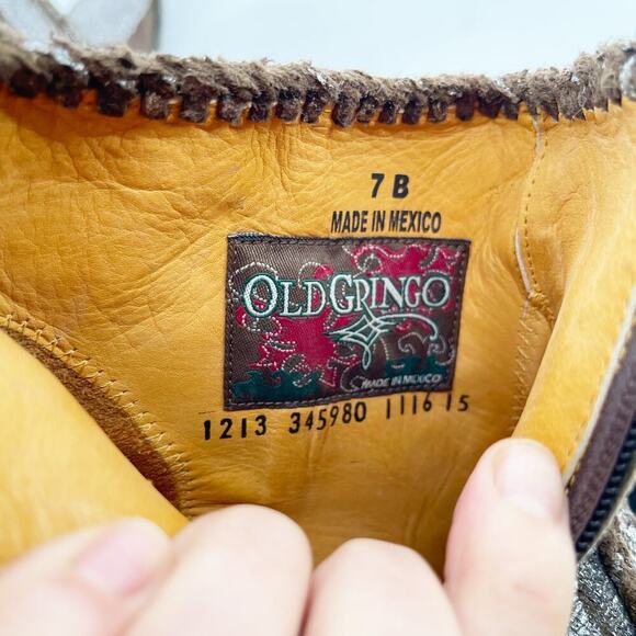 Old Gringo Brown Adela Brushed Metallic Tassel Western Cowgirl Ankle Boot size 7 - Picture 10 of 10